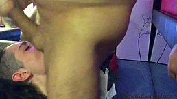 Teen brunette sucks monster cock in pov homemade fucking and cumshot