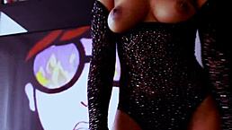 dancing with breasts out in homemade video