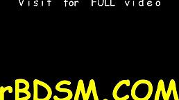 clamped up sweetheart gets a hook in her anal with toy in bent over position