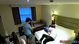 Real newbie gets a facial from dork