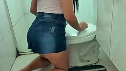 i watch her clean floor on all fours, panties stuck in big ass