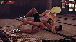 Faye vs Dela in Naked 3D Fighter Clash