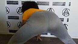 she's throwing that ass in the playhouse, shaking it while bent over