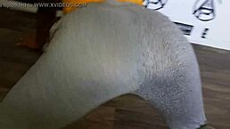 she's throwing that ass in the playhouse, shaking it while bent over