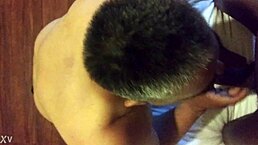 Why is that black shemale sucking so intensely?