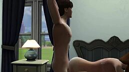 in 3d hentai, young girl deep throats a monster cock