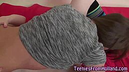 petite teen 18+ licks lez babe's ass?