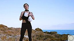 Boxer Tied Up Spanked Rimmed Outdoors