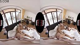 New maid gives handjob and blowjob to group 😍