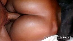 Eating cute ebony teen in sheer lingerie