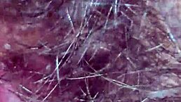 Cum left on bed after hairy masturbation