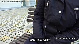 Female Agent Vibrates Brunette Lesbian