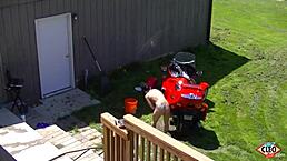 I secretly filmed curvy Its Cleo fucking dildo, oops next door