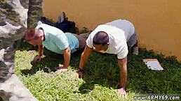 Yes, drill sergeant, dominate me in this gay porn scene.