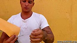 Yes, drill sergeant, dominate me in this gay porn scene.