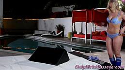 Stunning massage beauty gets orally pleased