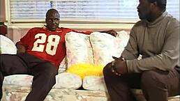 ebony cheerleaders get doggystyled by monster cocks, cumshots on big tits, bent over scenes