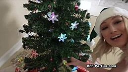 Sexy elves boldly switch small dildos for monster cocks in hardcore foursome