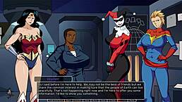 harley quinn blowjob cumshot in infinity crisis cartoon