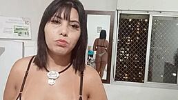 I'm Sarah Rosa, showing off my big tits in lingerie for this horny vlog!