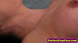 bigtit uk babe craving for cum on her face and tits