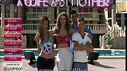 Wife And Mother-In-Law Riding In Cowgirl During Game