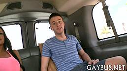 blindfolded guy dives into intense gay blowjob action