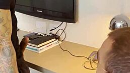 tattooed straight guy bangs doctor in hospital backstage