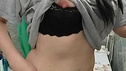 I can't resist this big juicy milf ass in the homemade bathroom, it's so round and inviting, begging for attention all night long.