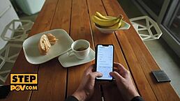 sweet ebony amateur masturbates on balcony 😍🌞