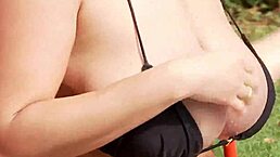 big tits milf flaunting curves