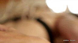 blonde dives into her friend's hairy pussy with tongue 😋