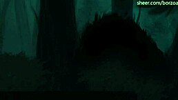 Wolf Sees Myrtle's Big Tits And Tries To Eat Them