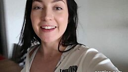 Domino gets off hard using anal toys while fingering herself stockings big tits anal toys anal pussy fingering tits solo brunette orgasm