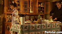 凡妮莎莱恩厨房点燃淫欲