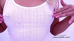 The sexy blonde with piercing gets her tight ass fucked till orgasm in the casting studio