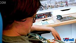 Carli Hudson Engages In 69 Position With Nerd, Licking Pussy And Giving Handjob.