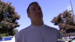 Horny Blonde Wife Gets Nailed By Stranger!