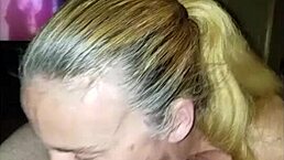 slut wife mouth fucks cock deepthroat style