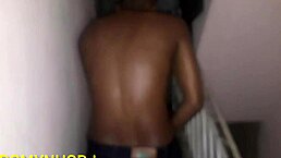 A big-dicked black guy fucks his neighbor on a construction site's top floor in Campo Grande.