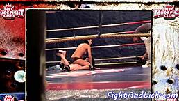 i saw these european teens with nice asses wrestlin