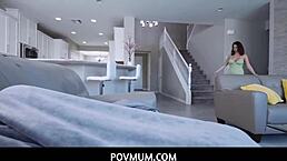 emily addison, horny stepmom with big boobs, sucks and rides cock in pov