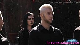 goth fucks and sucks at outdoor