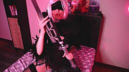 Nier Automata 2B cosplay hot teen 18+ cosplayer anal ahegao?