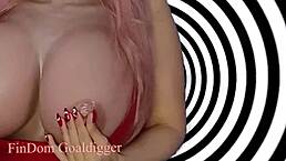 Watch me dominate you with my big tits and jerk off instructions, goddess.