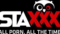 Young blonde Sonia wears glasses in a fun activity