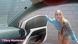 Titia Tiffany Montavani narrates her sexy masturbation for the niece in the car