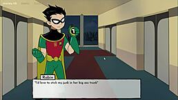 18titans episode 42 - raven getting her big ass stuffed in anal hentai game