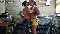 Paula, stop squeezing my ass while I cook lunch! Wanna lick it too, you horny thing?