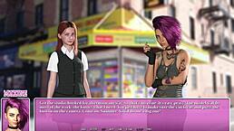 Wow! Meeting hot emo with tattoos in 3D city game!